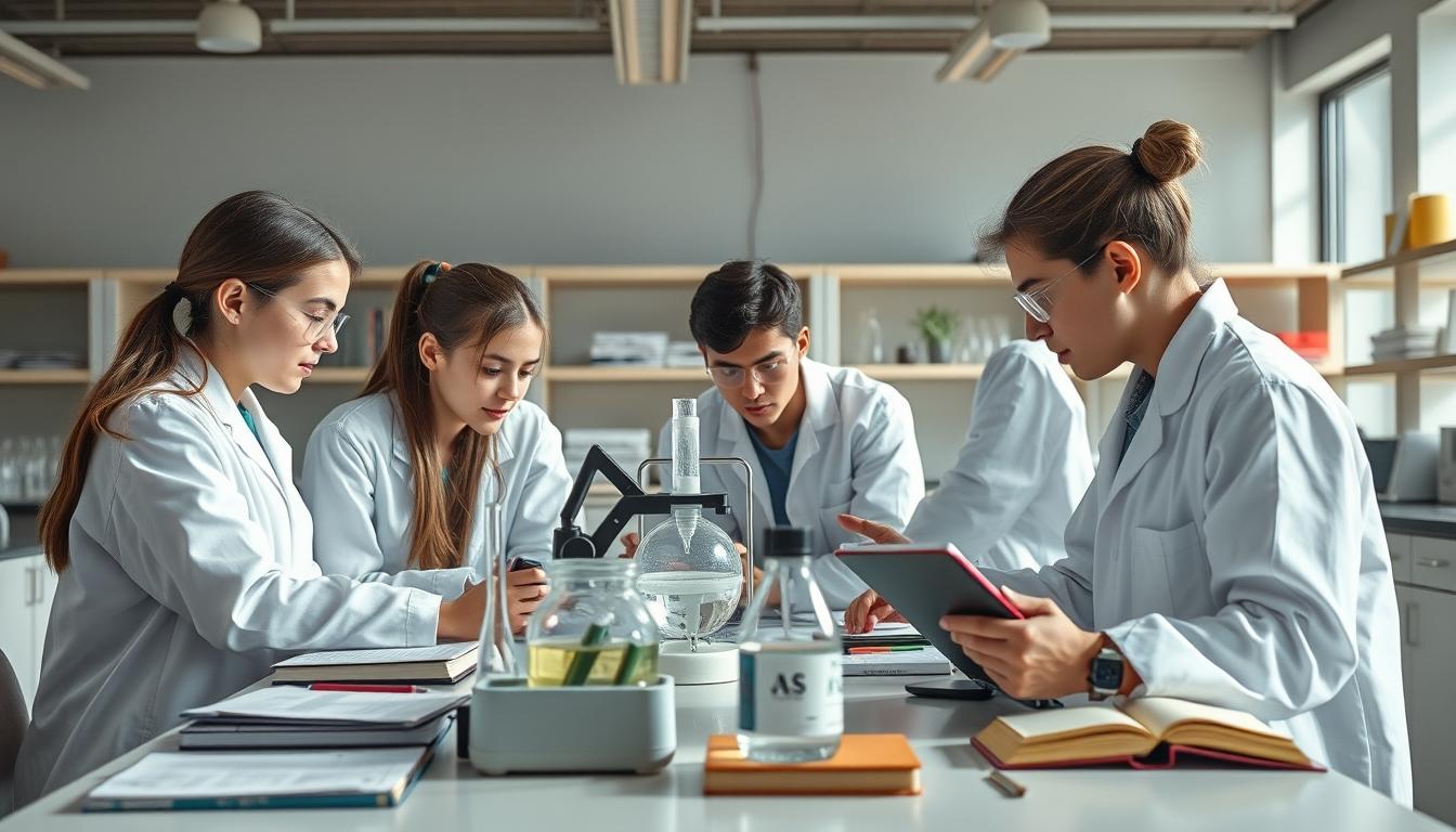 Student developing practical and academic skills